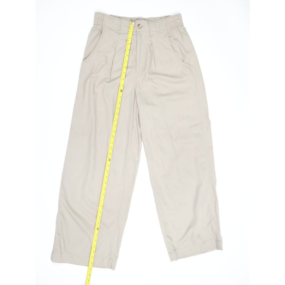 Madewell Wide Leg Pleated Trouser Pants 10 Khaki TENCEL Capsule Minimalist Luxe - Picture 8 of 15
